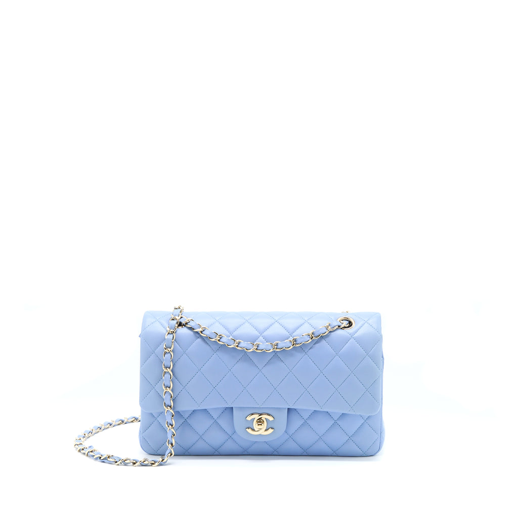 Blue chanel best sale classic flap