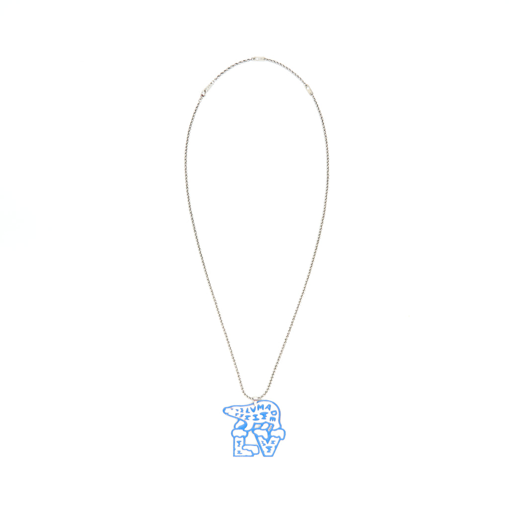 Japan Used Necklace] Louis Vuitton Nigo Mountain Can Dog Tag Necklace  Silver