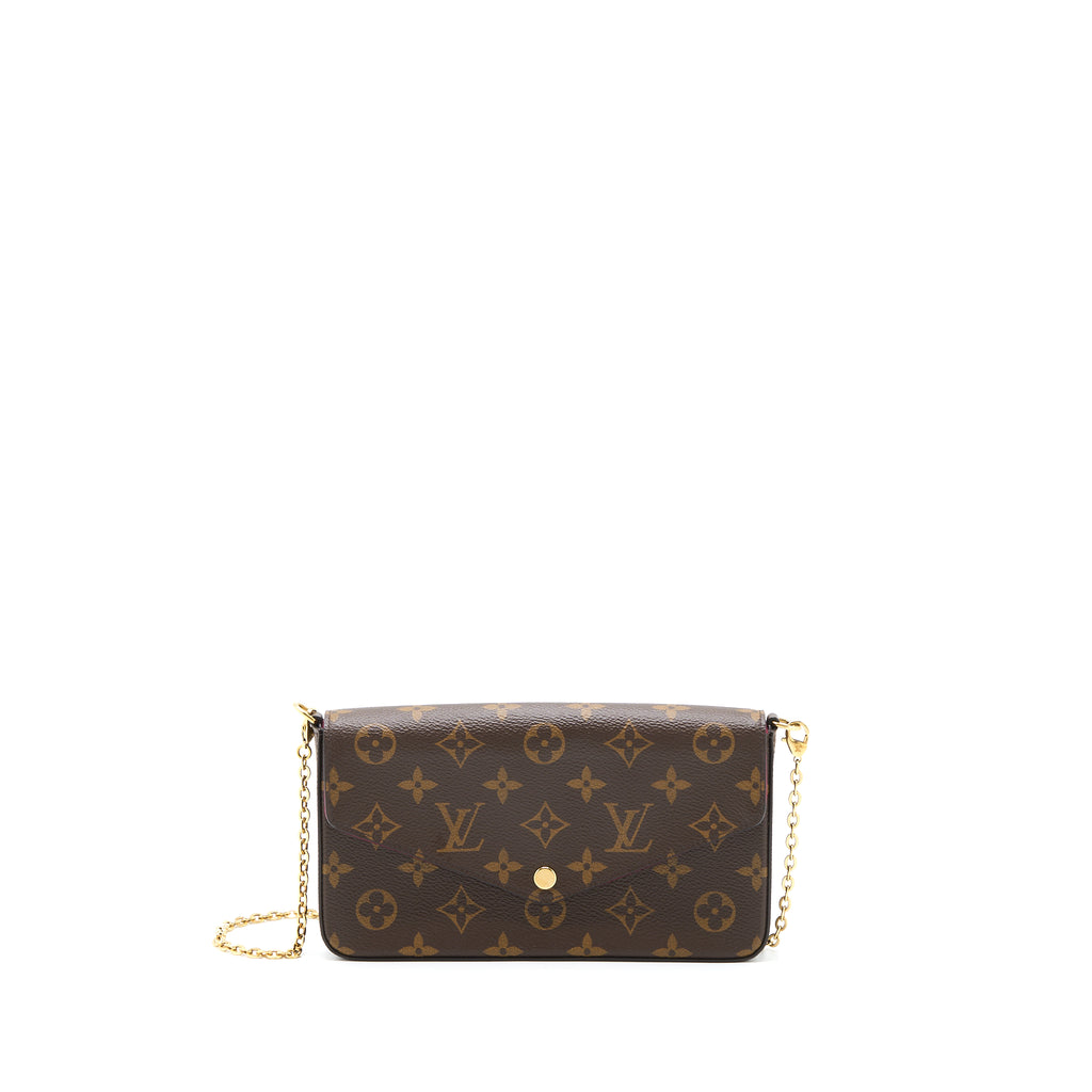 Date Code & Stamp] Louis Vuitton Pochette Chain Felicie Brown