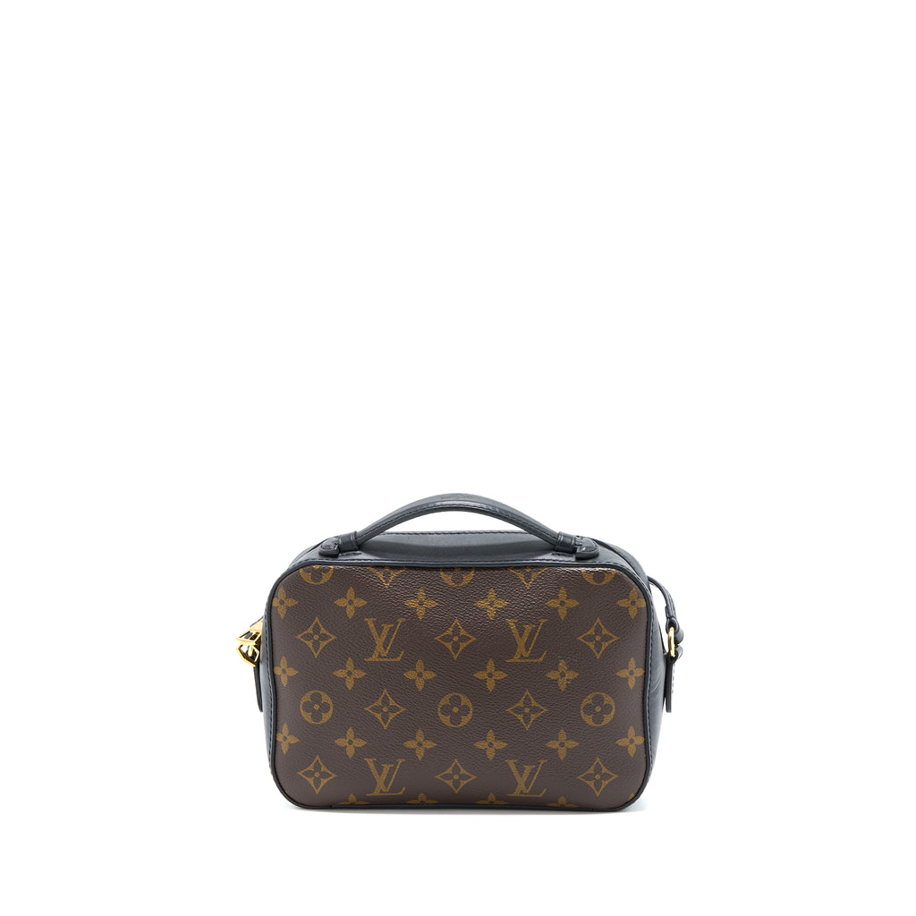 Louis Vuitton Black Leather & Monogram Canvas Camera Box