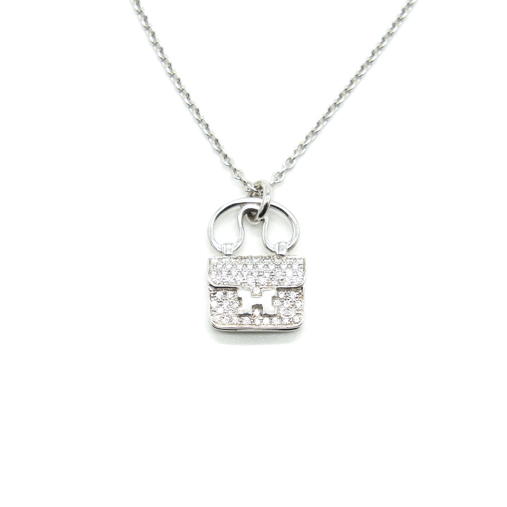 Hermes constance deals necklace white gold