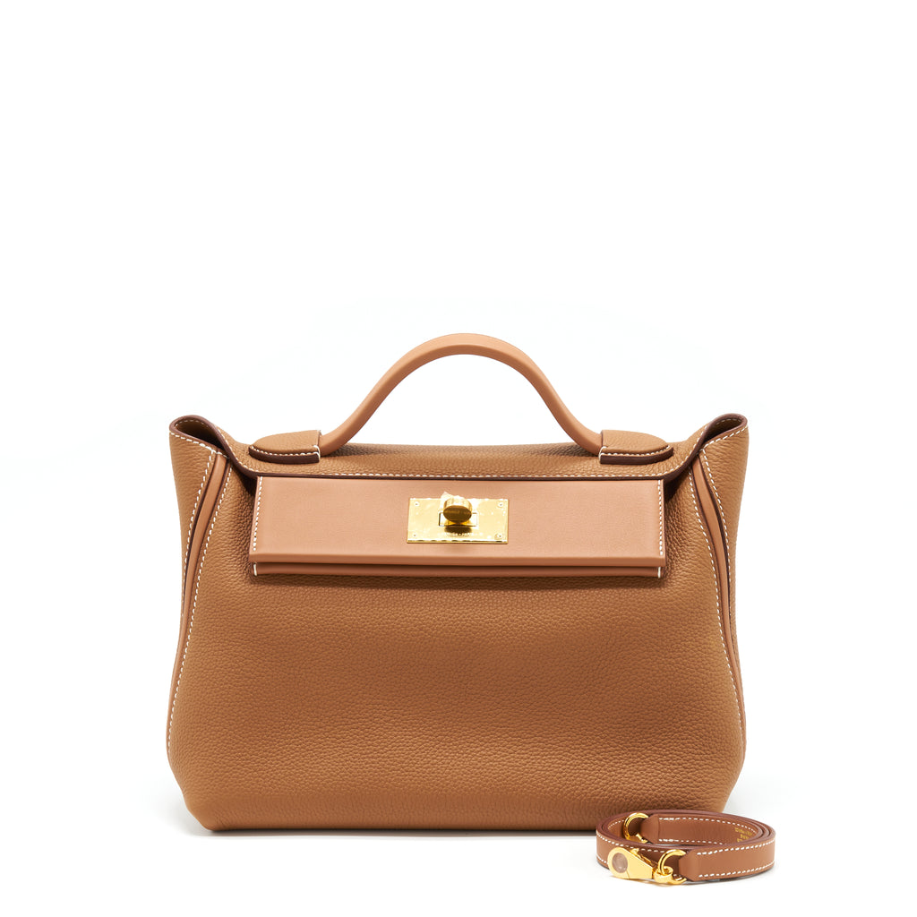 Ready! Hermes 2424 29 cm gold ghw stamp D with db strap and