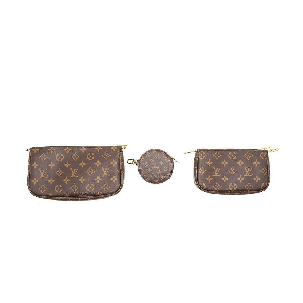 Louis Vuitton Bandouliere Round Coin Purse Monogram Khaki/Ebony in  Nylon/Canvas with Gold-tone - US