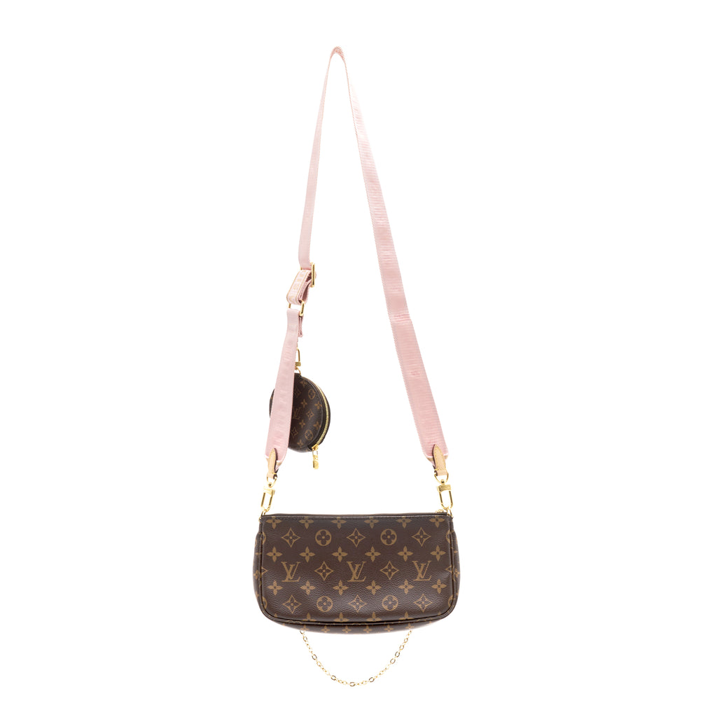 LOUIS VUITTON - ROSE CLAIR MULTI POCHETTE BANDOULIERE STRAP – RE.LUXE AU