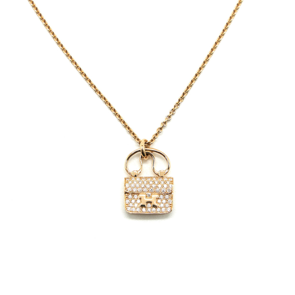 HERMES 18K White Gold Diamond Constance Amulettes Bracelet SH 1308723