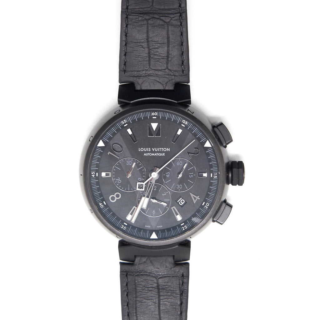 Tambour All Black Chronograph, Black, One Size