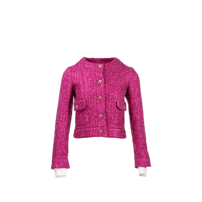 Chanel 23s Size 34 Runway Tweed Jacket Pink/Dark Pink