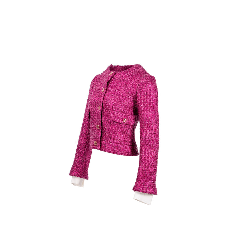 Chanel 23s Size 34 Runway Tweed Jacket Pink/Dark Pink