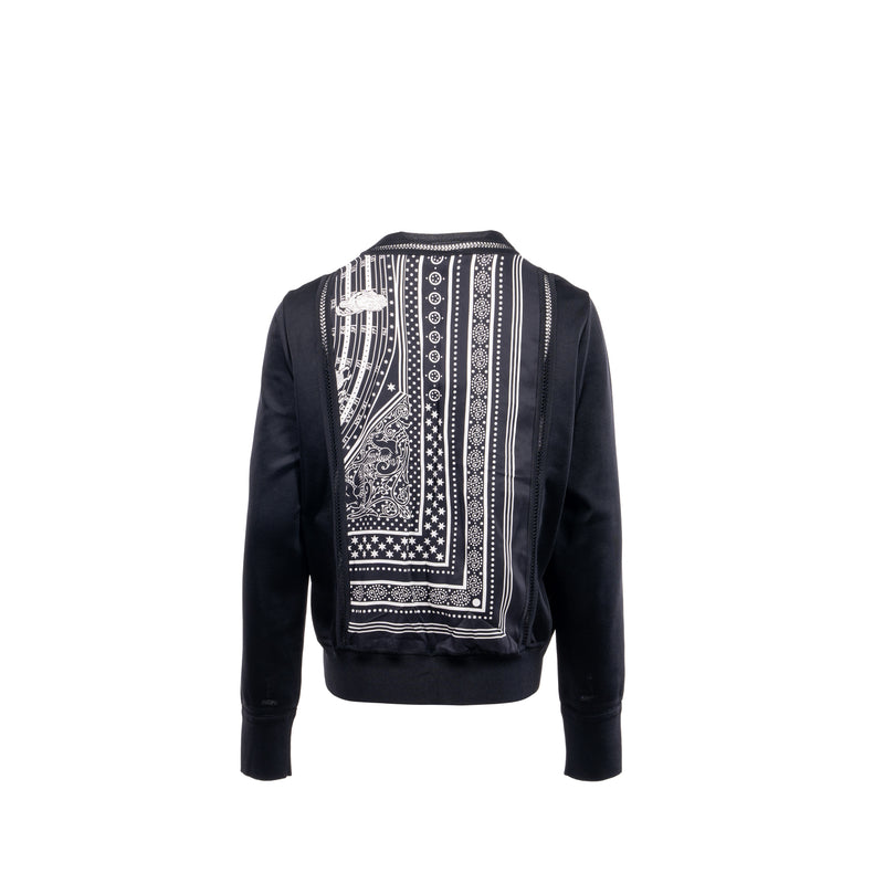Hermes size 42 Astrologie Bandana Long Sleeve sweatshirt silk black/multicolour