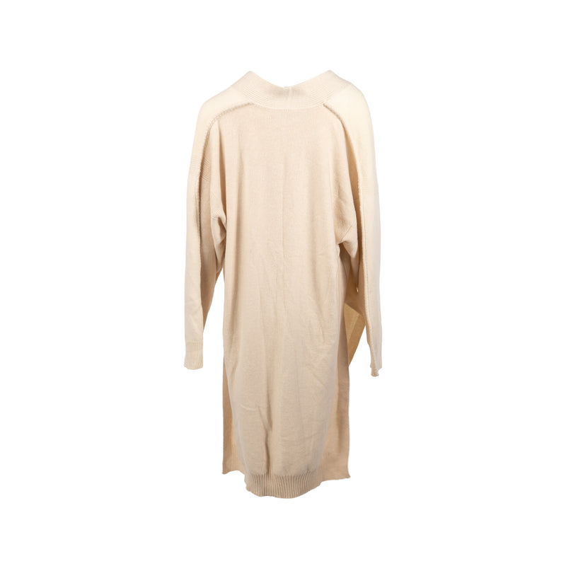 Hermes size 42 long cashmere cardigan beige