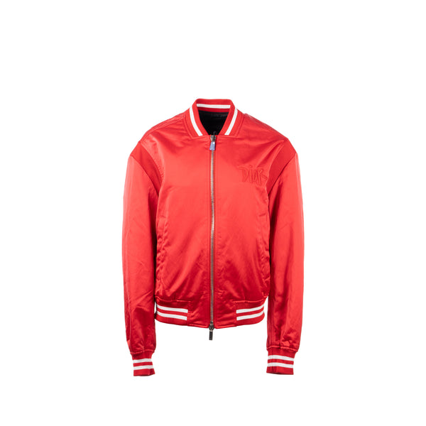 DIor Size 50 Shawn Stussy Limited Edition OX Zipped Bomber Jacket Polyamide Red