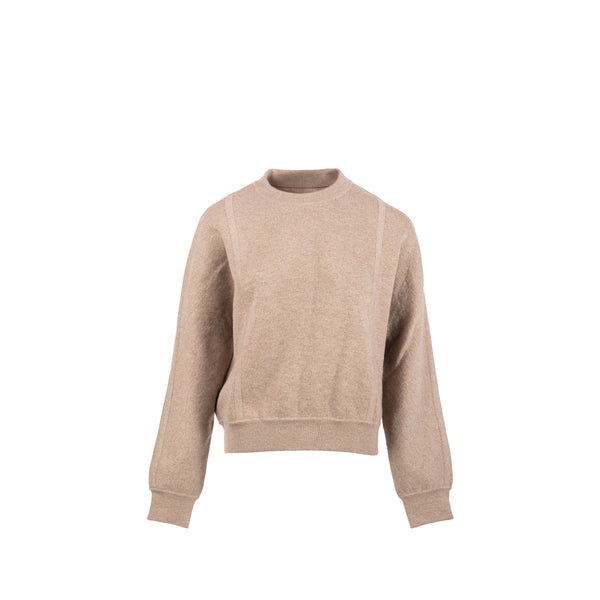 Hermes Size 40 Reversible Pull Over Sweater Cachemire Coton Beige Lin