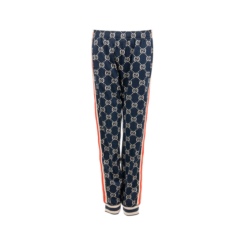 Gucci Size XS GG Jacquard Striped Track Pants Cotton Multicoloured