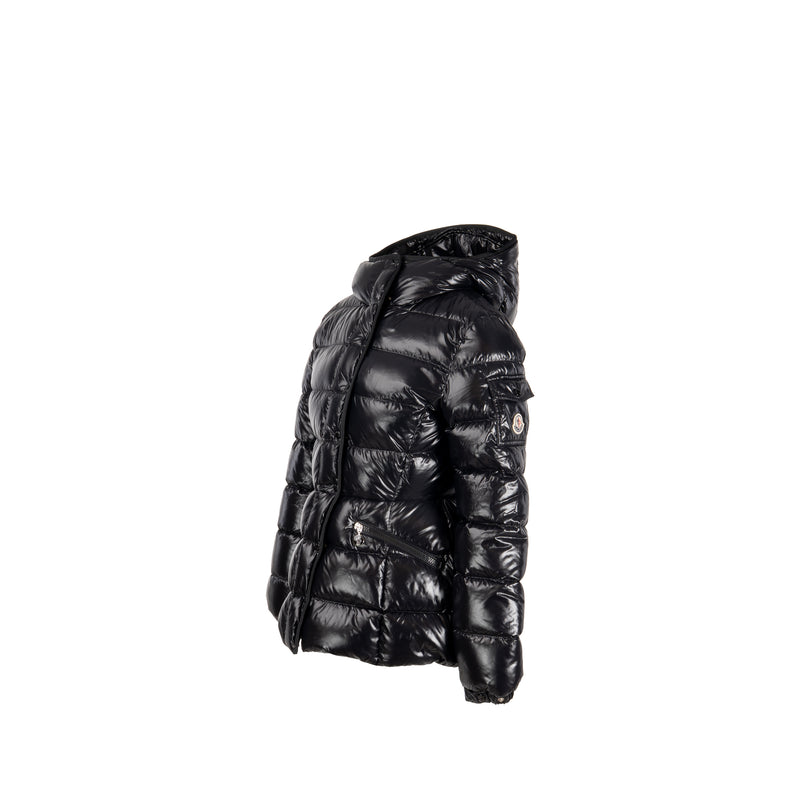 Moncler Size 1 Barante Hooded Short Down Jacket Black Polyamide SHW