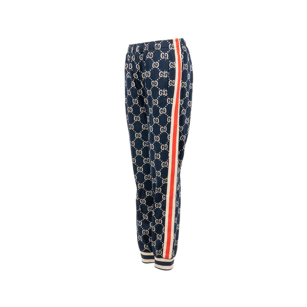 Gucci Size XS GG Jacquard Striped Track Pants Cotton Multicoloured