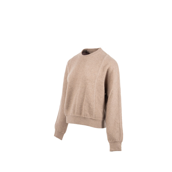 Hermes Size 40 Reversible Pull Over Sweater Cachemire Coton Beige Lin