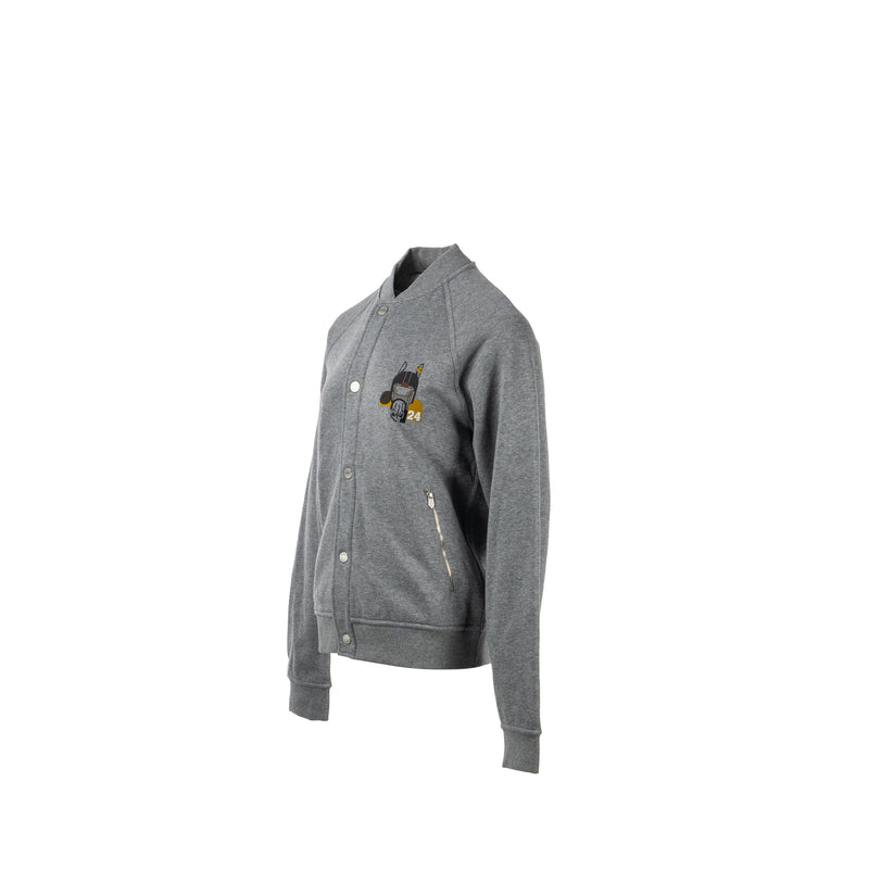 Hermes size S Quarterb H varsity jacket Cotton Gris
