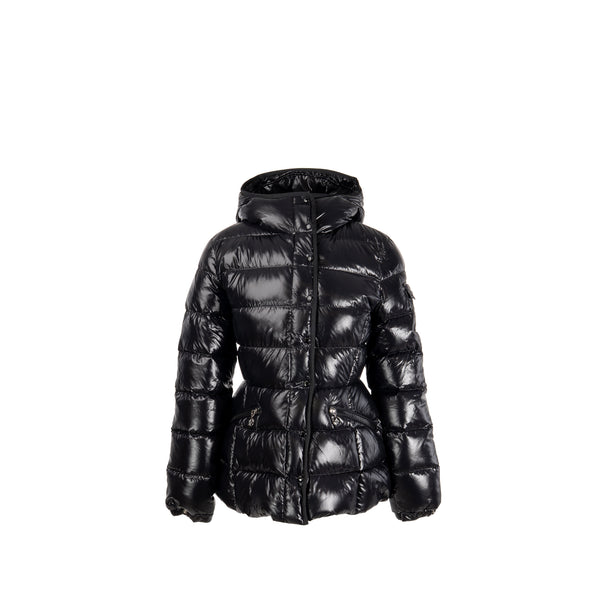 Moncler Size 1 Barante Hooded Short Down Jacket Black Polyamide SHW