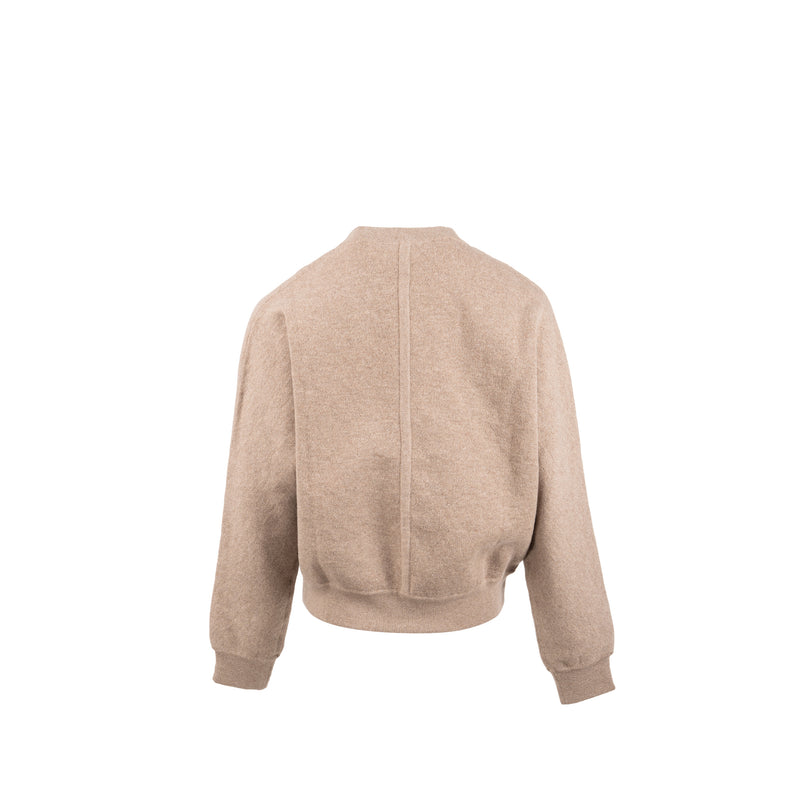 Hermes Size 40 Reversible Pull Over Sweater Cachemire Coton Beige Lin