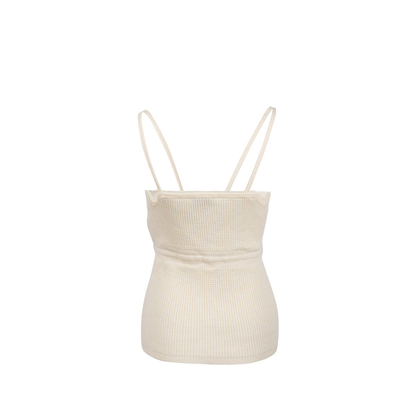 Chanel Size 36 Knit Tank Dress Cotton/Polyamide White