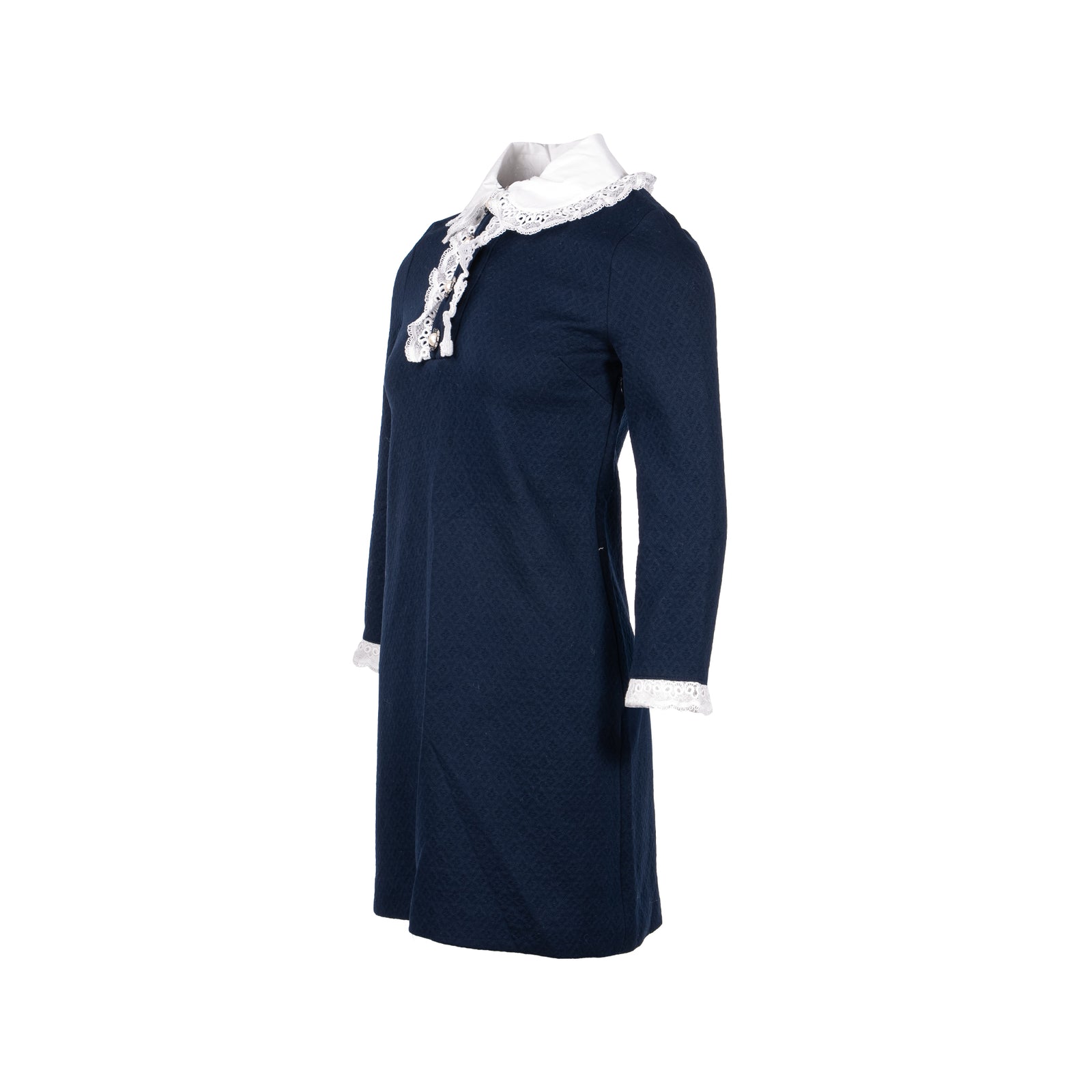 【ななみ】AMERI　PEARL BIJOU MERMAI DRESS Premium Pearl Embellished Denim Woven Bandeau Mini Dress