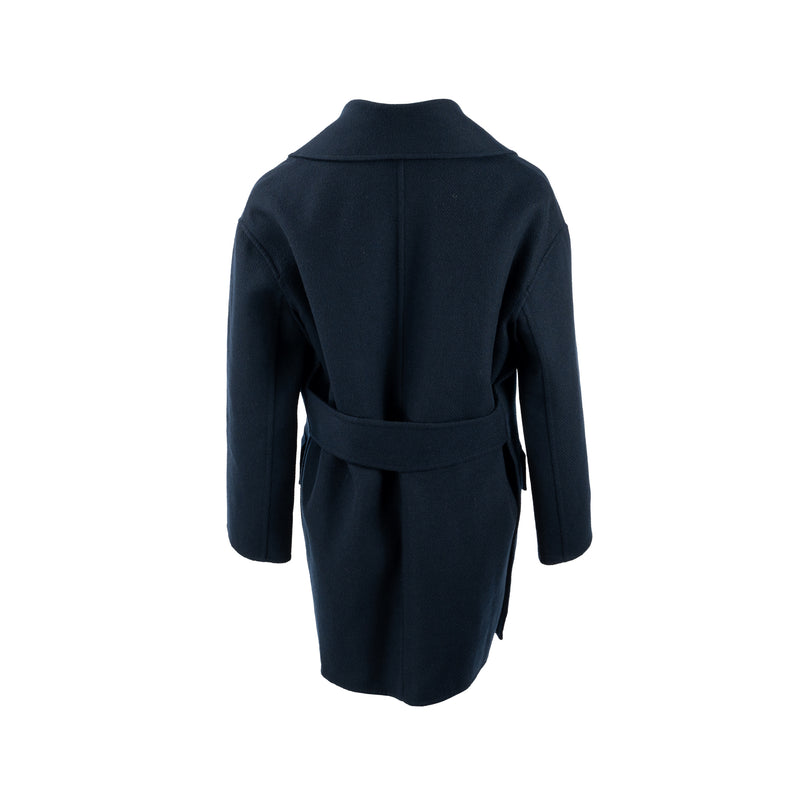 Hermes Size 34 Mid-Length Coat Cashmere Navy