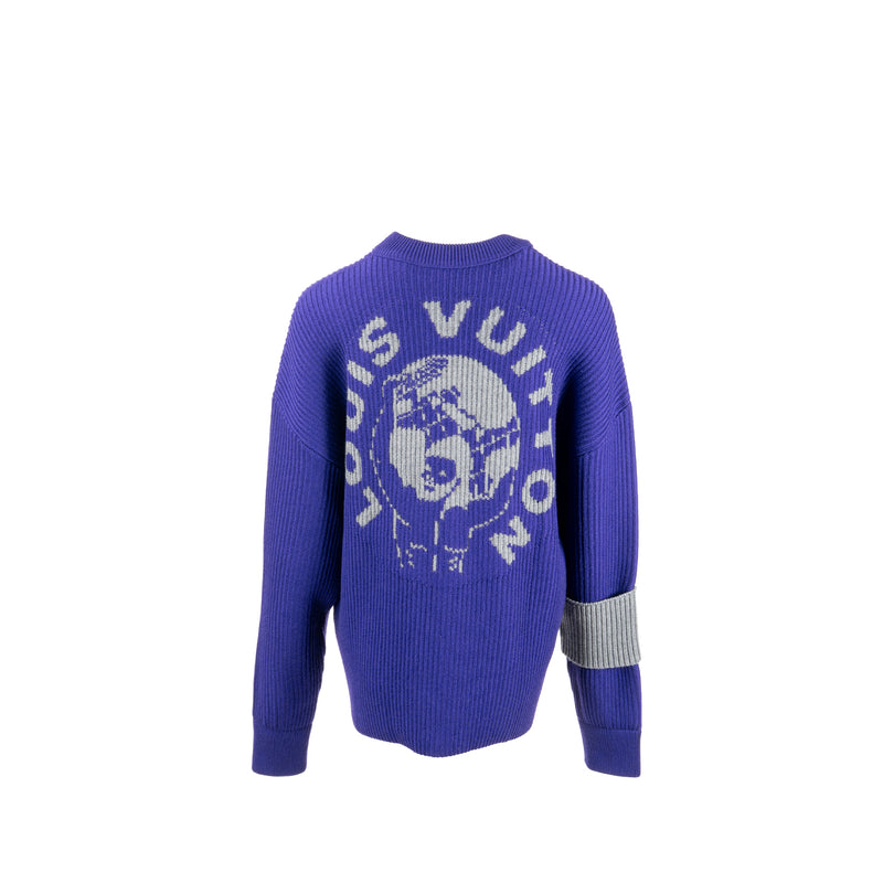 Louis Vuitton Size S Asia Limited World Sweater Wool Purple/grey