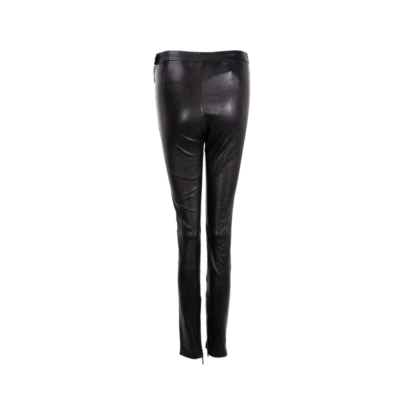 Louis Vuitton Size 38 Pants Lambskin /Cotton Black