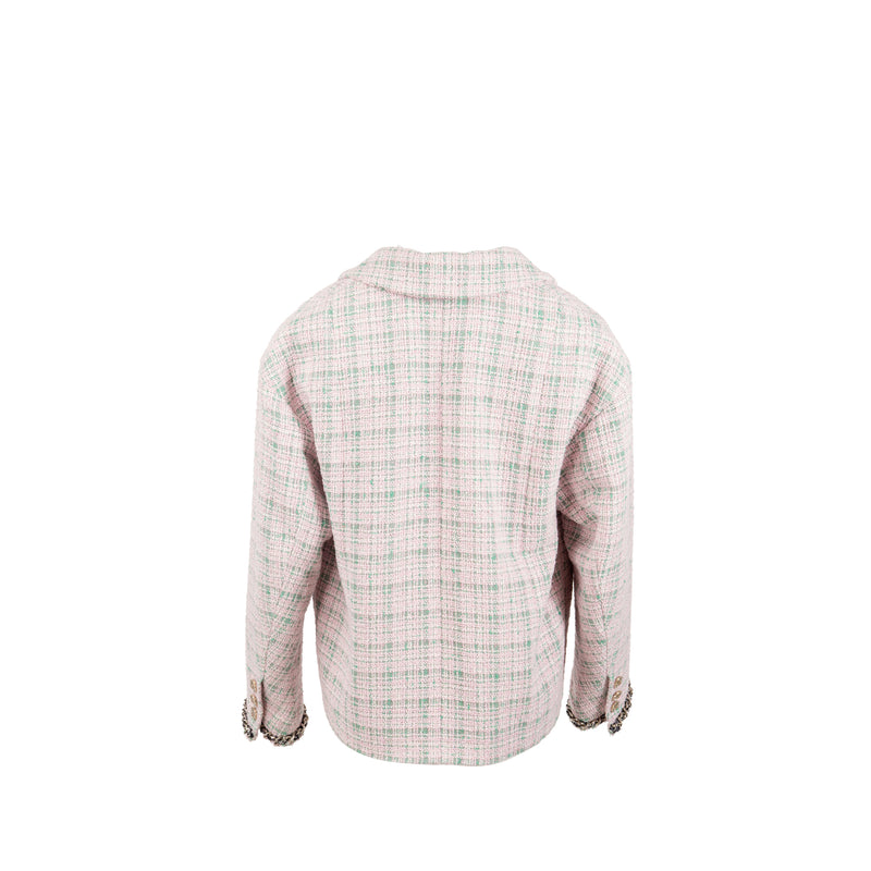 Chanel Size 34 21S Tweed Jacket Polyester/Cotton Pink / Green