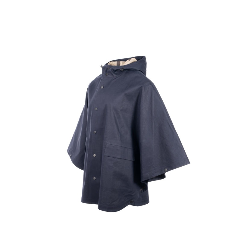 Hermes size XXS allure general purpose rain cape Cotton Navy/ beige