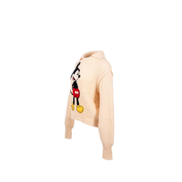 Gucci Size M Mickey Mouse Sweater Wool White/Mulitcolour