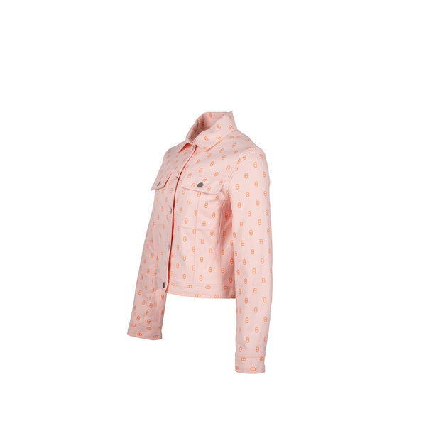 Hermes Size 38 Chaine D’ancre Denim Jacket Rose Pop