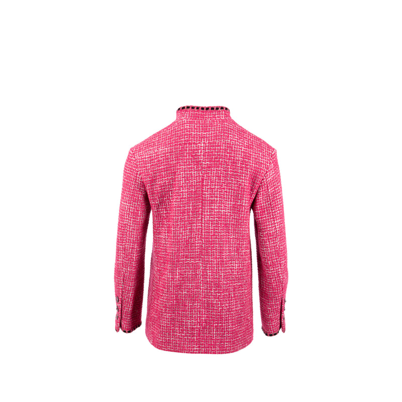 Chanel Size 34 Tweed Jacket Pink/White/Black