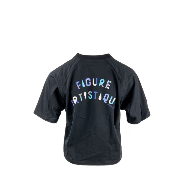 Hermes Size 38 Figure Artistique T-Shirt Cotton Black/Multicoloured