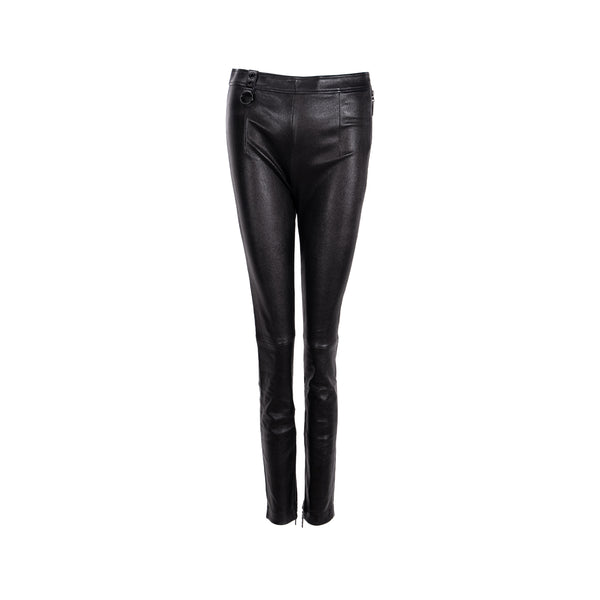 Louis Vuitton Size 38 Pants Lambskin /Cotton Black