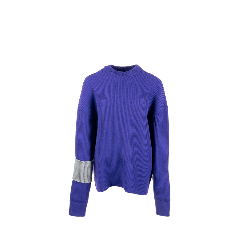 Louis Vuitton Size S Asia Limited World Sweater Wool Purple/grey