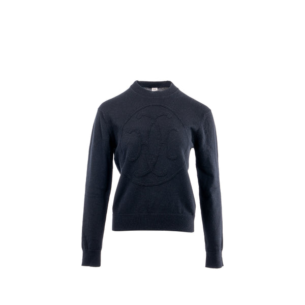 Hermes size 40 “H Lift” Long sleeve sweater cashmere black