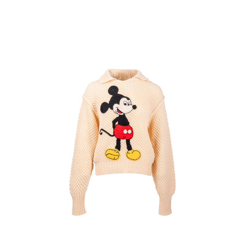 Gucci Size M Mickey Mouse Sweater Wool White/Mulitcolour