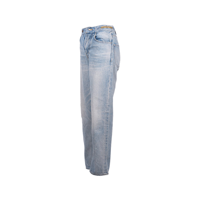 CELINE Size 25 Margaret Gourmettes Jeans Cotton in Union Wash Denim Blue