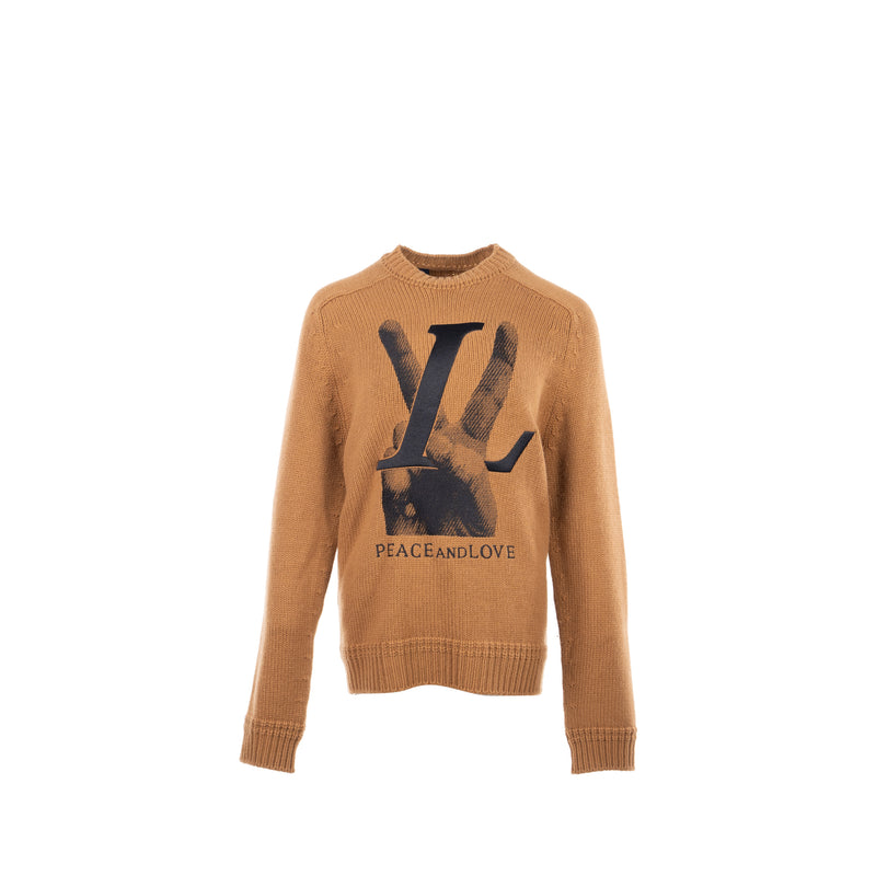 Louis Vuitton size M peace and love knitwear cashmere / vicuna