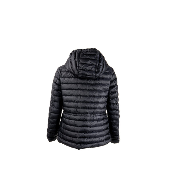 Moncler Size 2 Raie Packable Hooded Short Down Jacket Polyamide Black