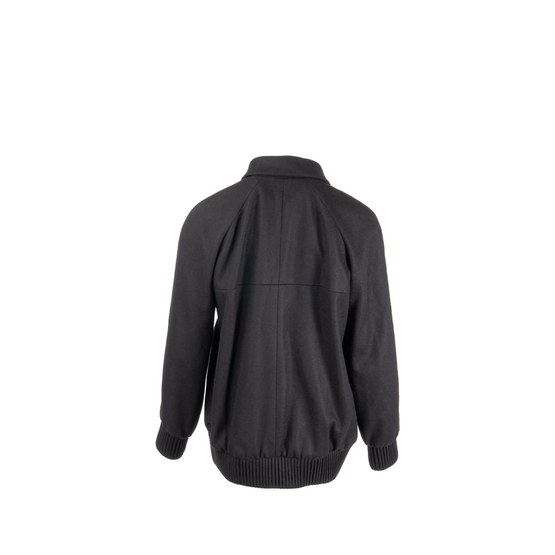 Chanel size 36 cashmere jacket with chain details Black
