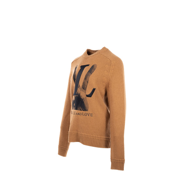 Louis Vuitton size M peace and love knitwear cashmere / vicuna