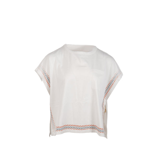 Hermes Size 36 Inspiration Kimono T-Shirt Cotton White