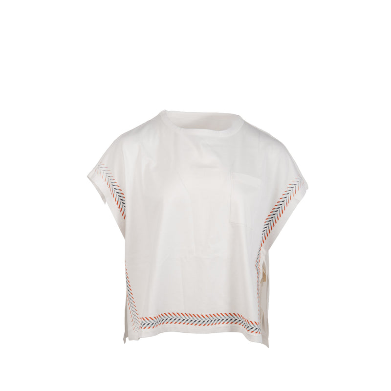 Hermes Size 36 Inspiration Kimono T-Shirt Cotton White