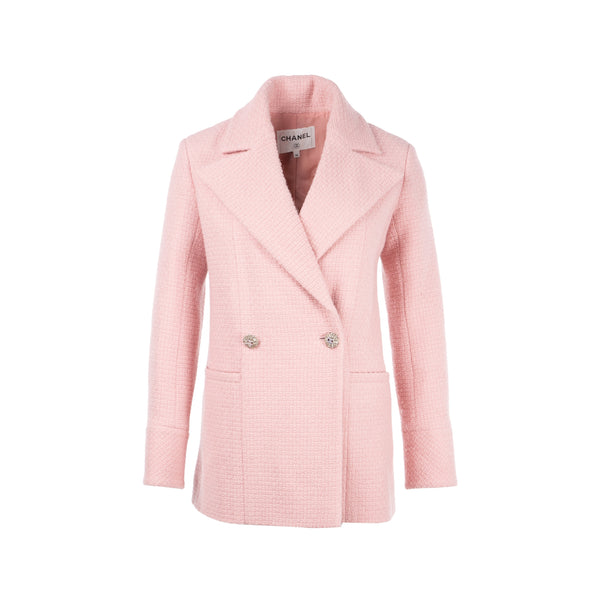 Chanel size 34 22K jacket wool light pink