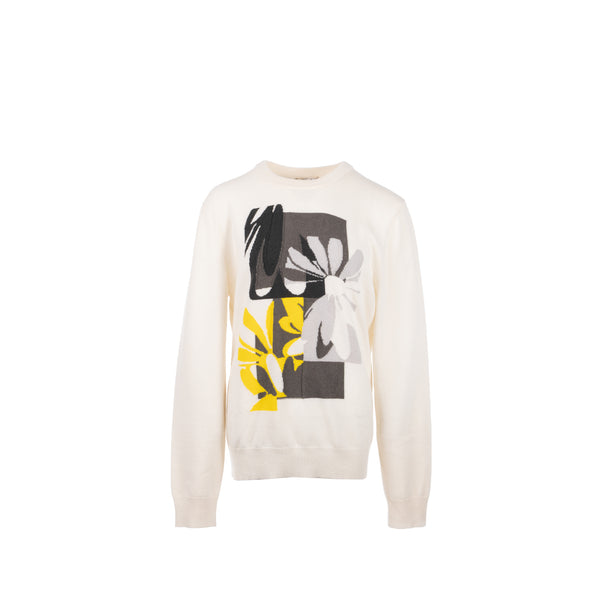 Hermes size M cashmere sweatshirt beige / multicolour