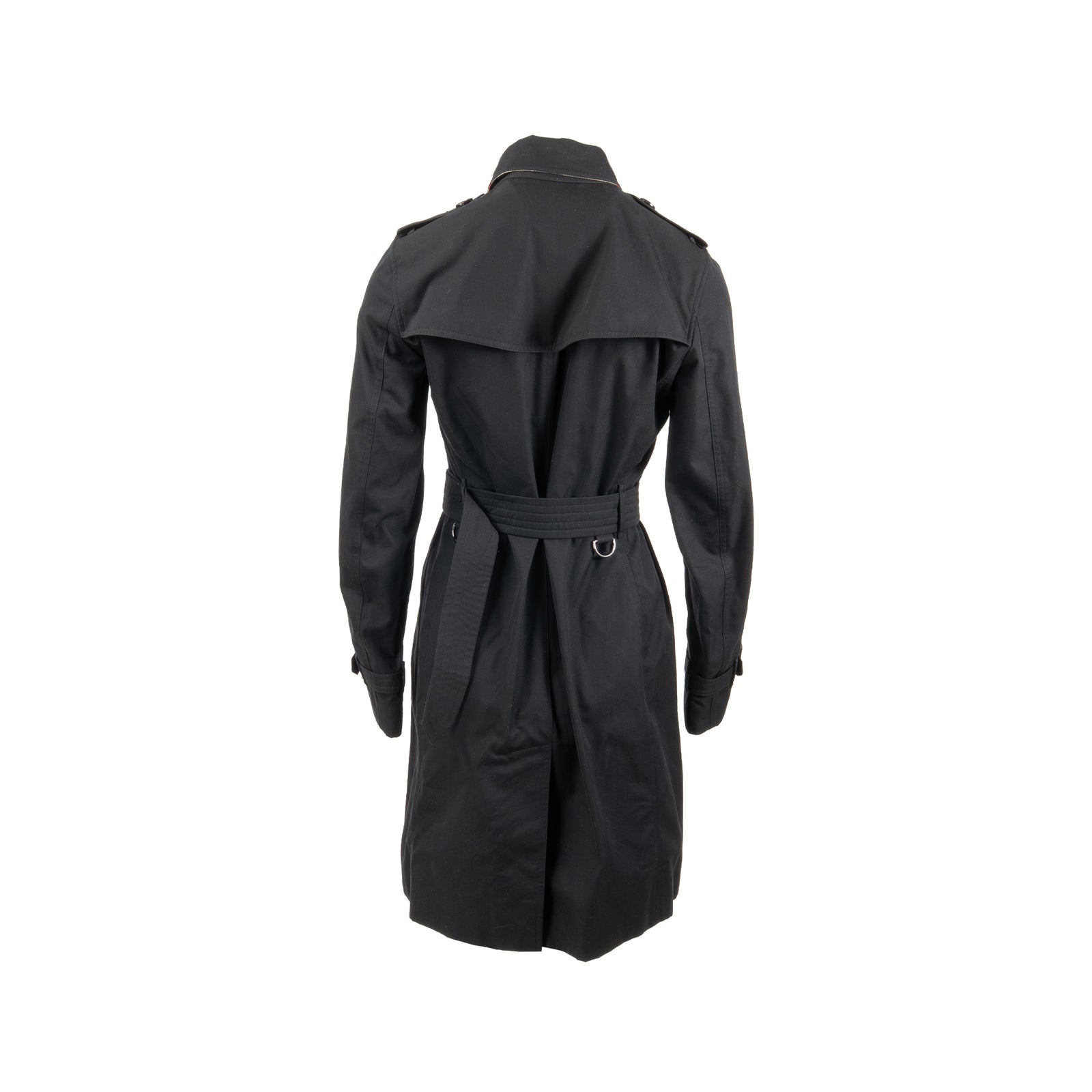 Burberry size UK8 kensington long trench coat black