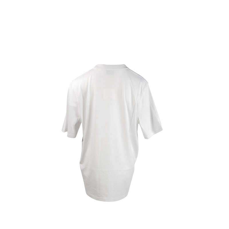 Hermes Size L Cavalcadour Griffonne embroidered t-shirt Cotton white
