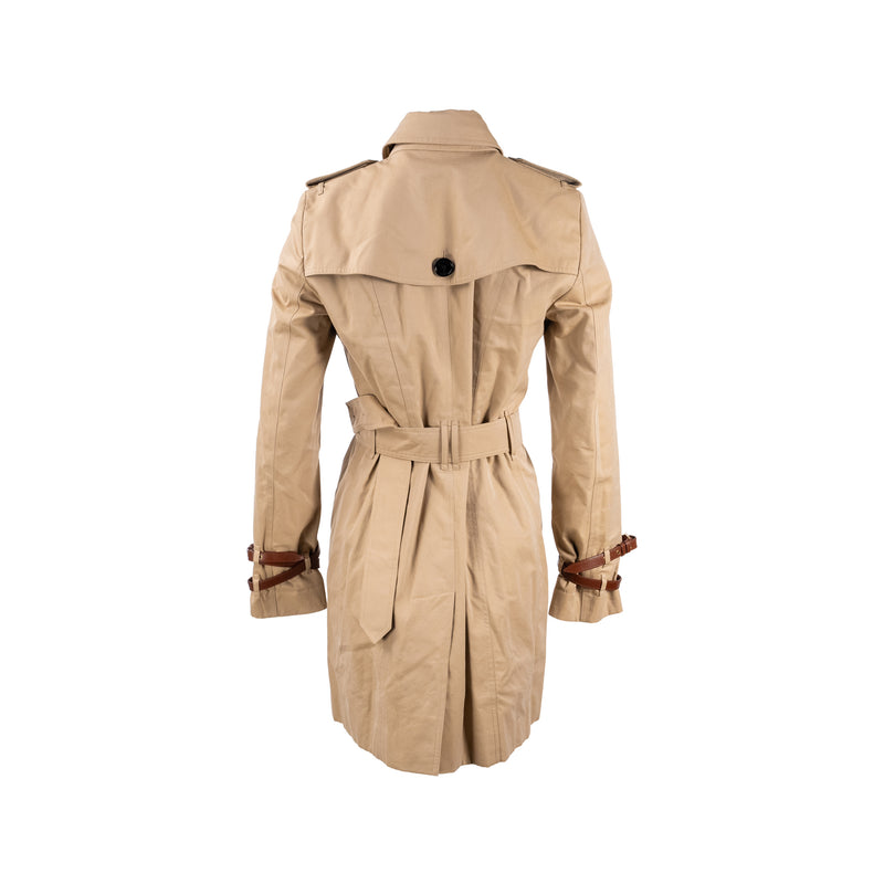 Burberry Size UK 10 Mid-Length Trench Coat Beige